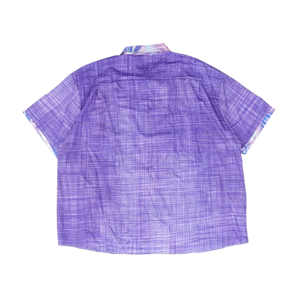 Purple Graphic Short Sleeve Button Down - Image 2