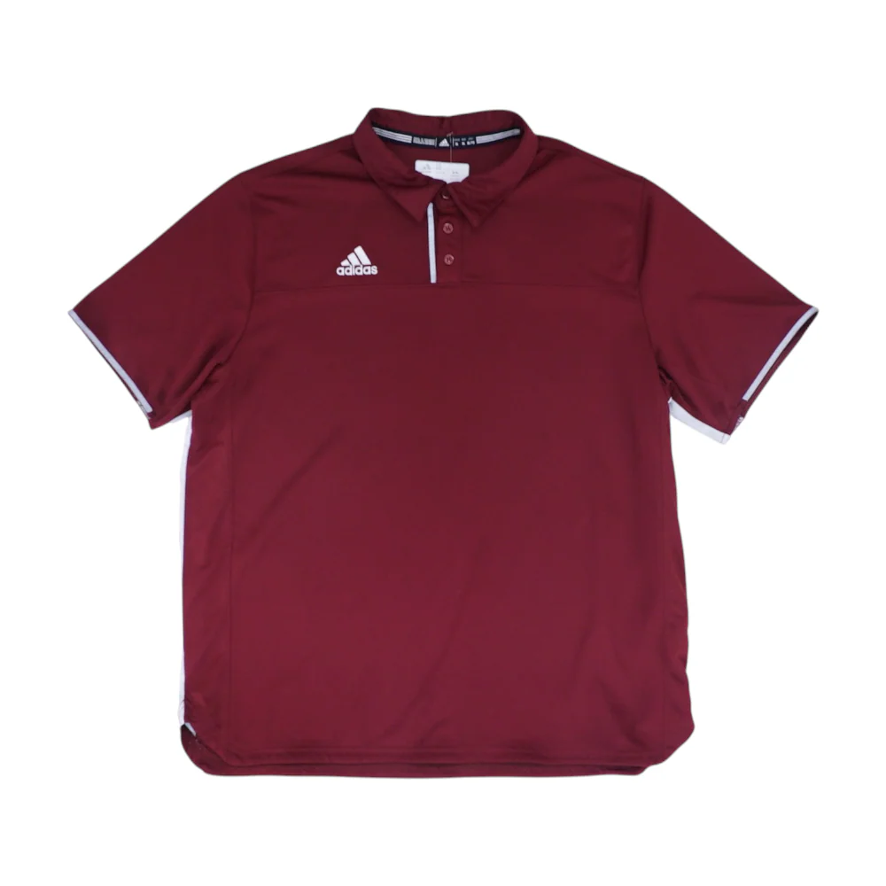 Burgundy Solid Short Sleeve Polo