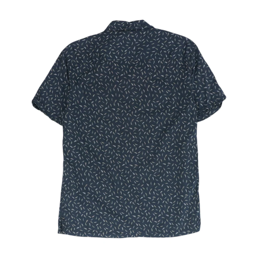 Gray Print Short Sleeve Button Down - Image 2