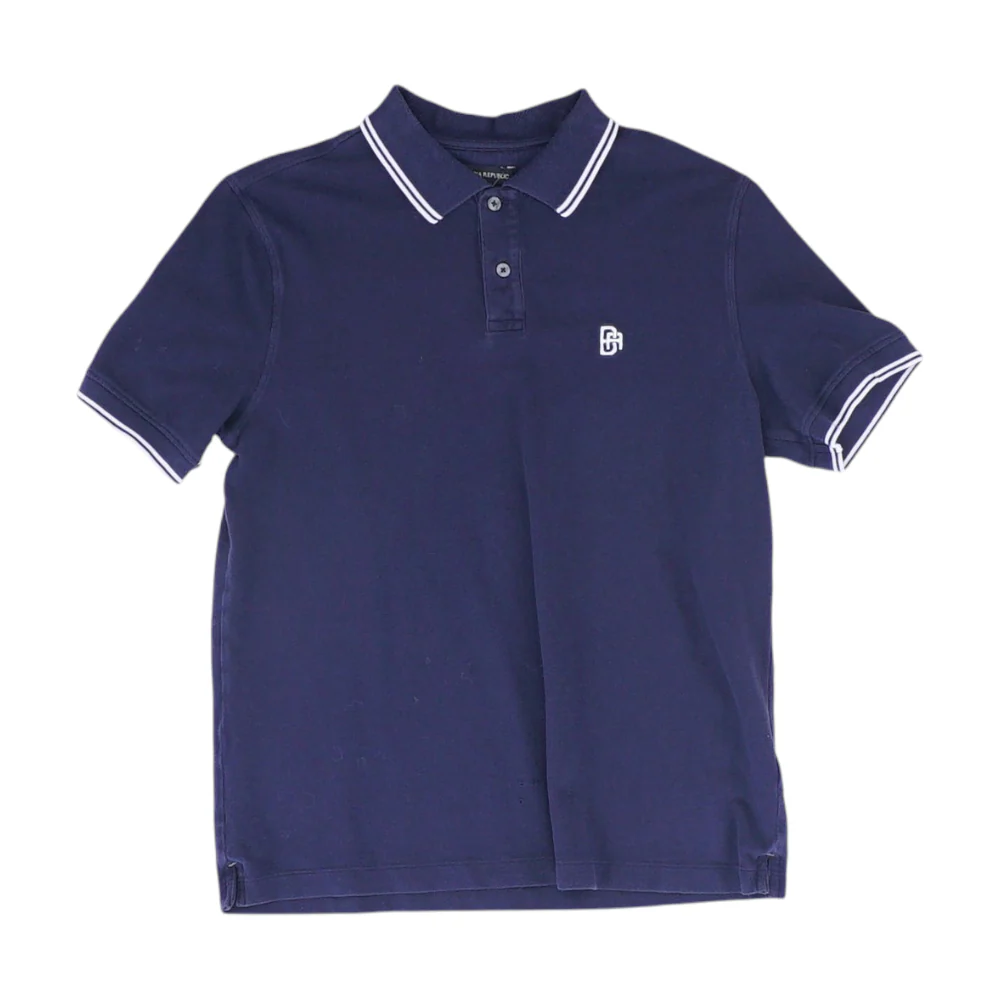Navy Solid Short Sleeve Polo