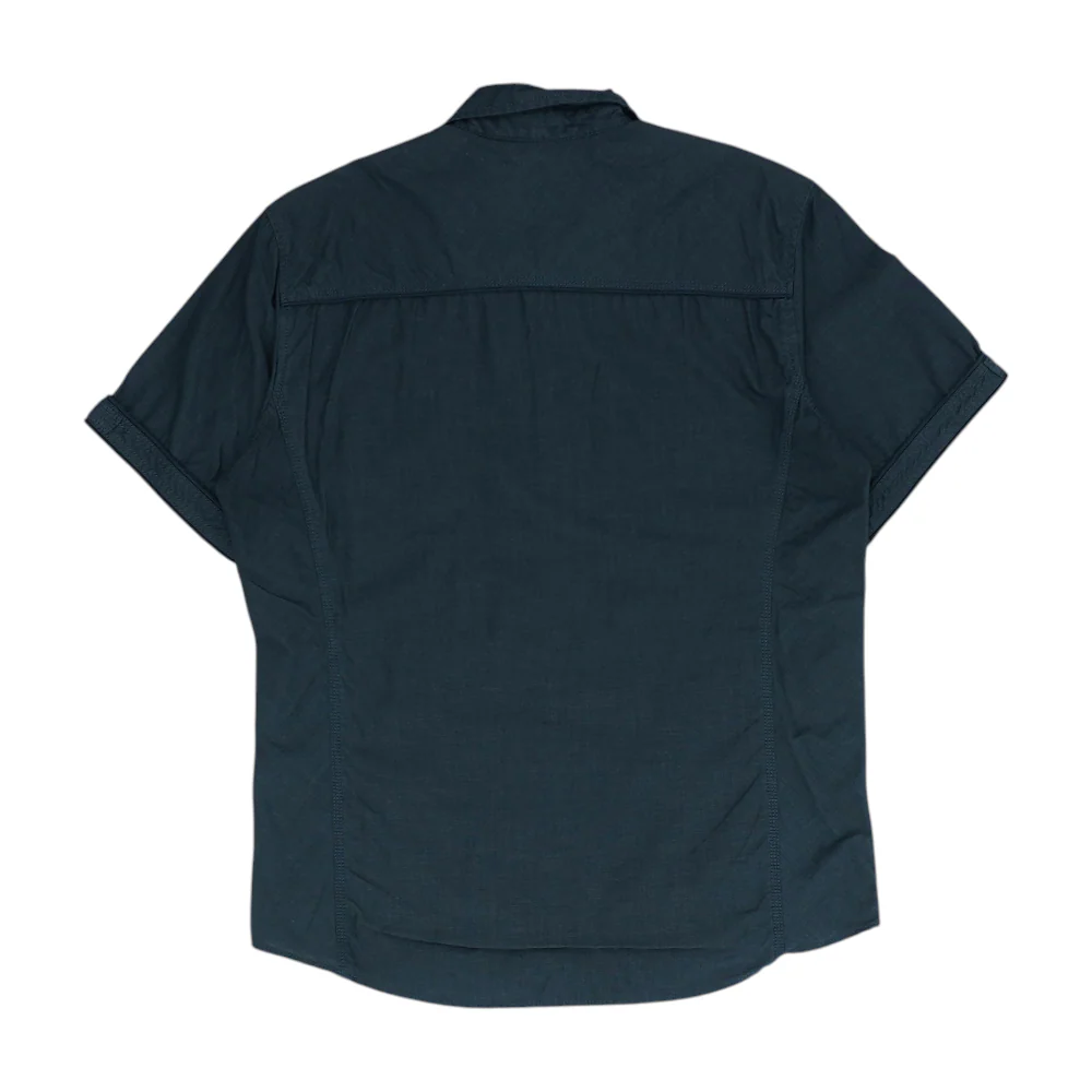 Black Solid Short Sleeve Button Down - Image 2