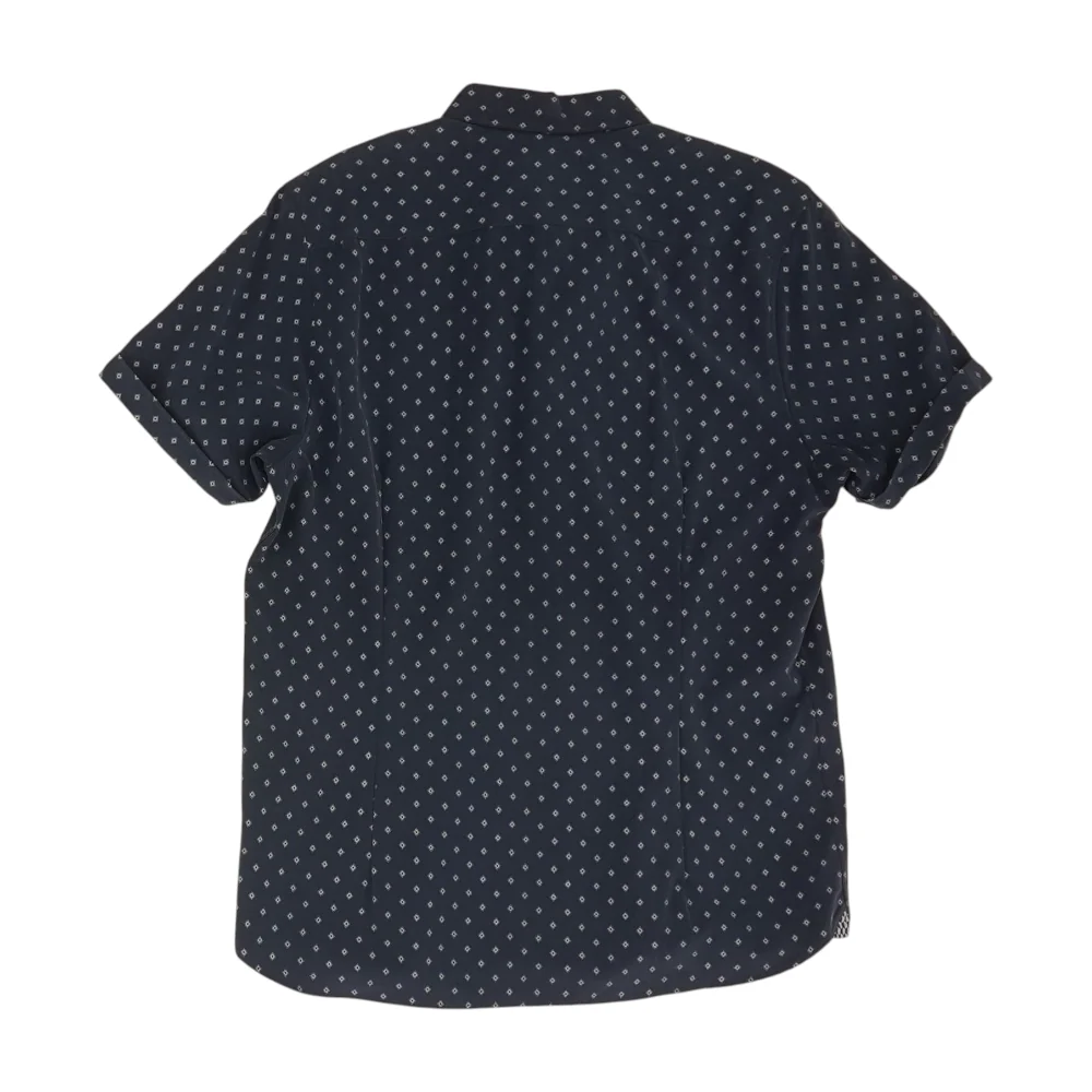 Navy Geometric Short Sleeve Button Down - Image 2