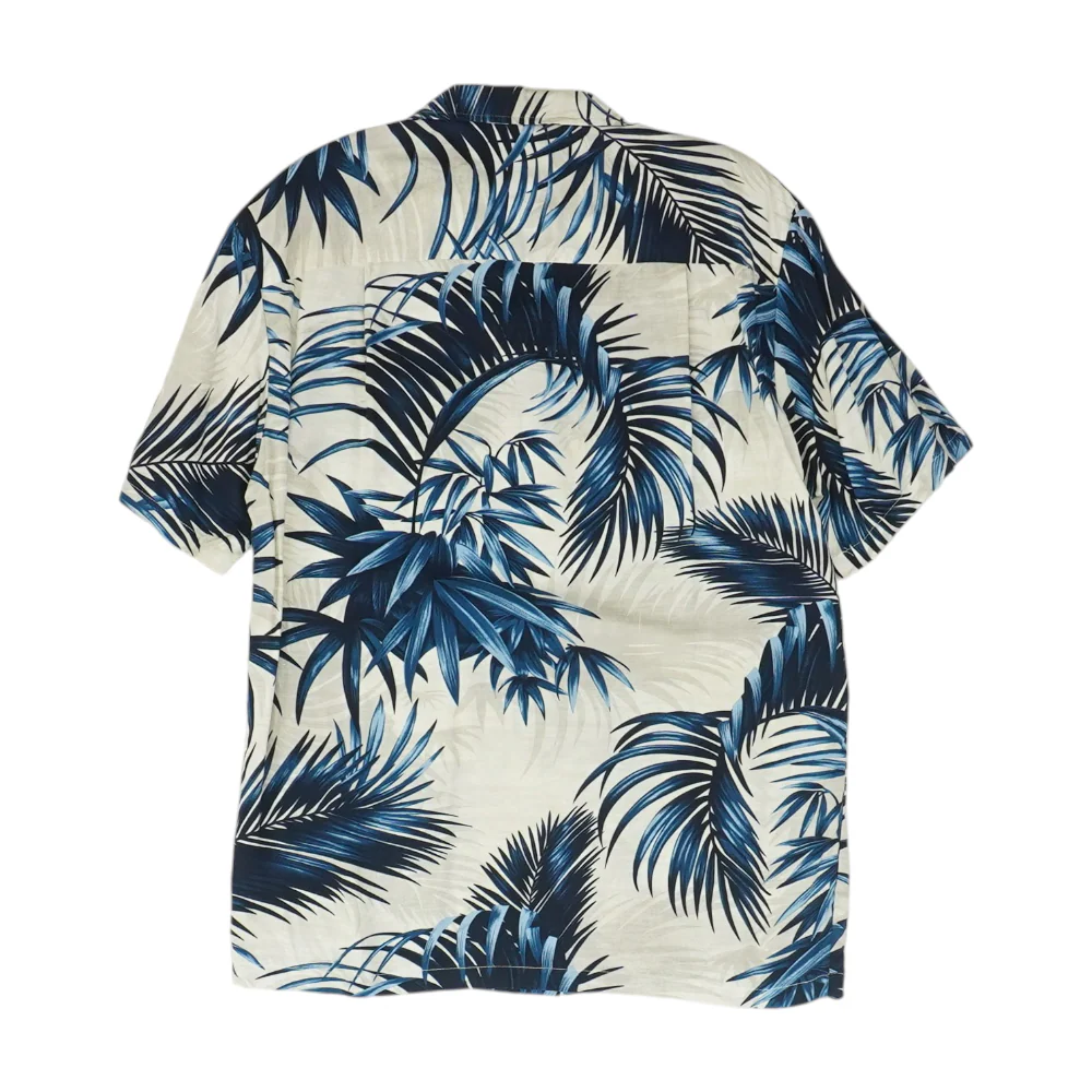 Beige Tropical Short Sleeve Button Down - Image 2