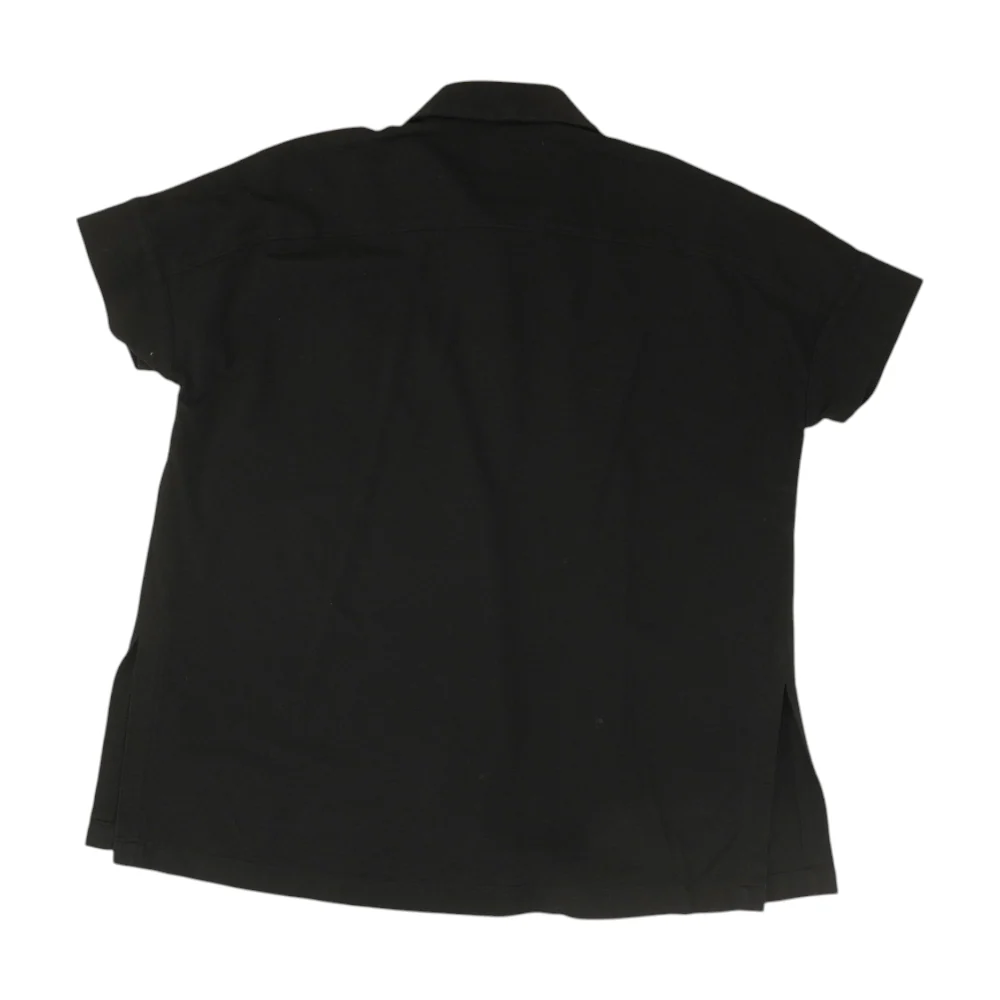 Black Solid Short Sleeve Button Down - Image 2