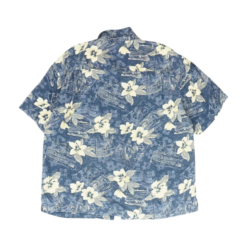 Blue Tropical Short Sleeve Button Down - Image 2