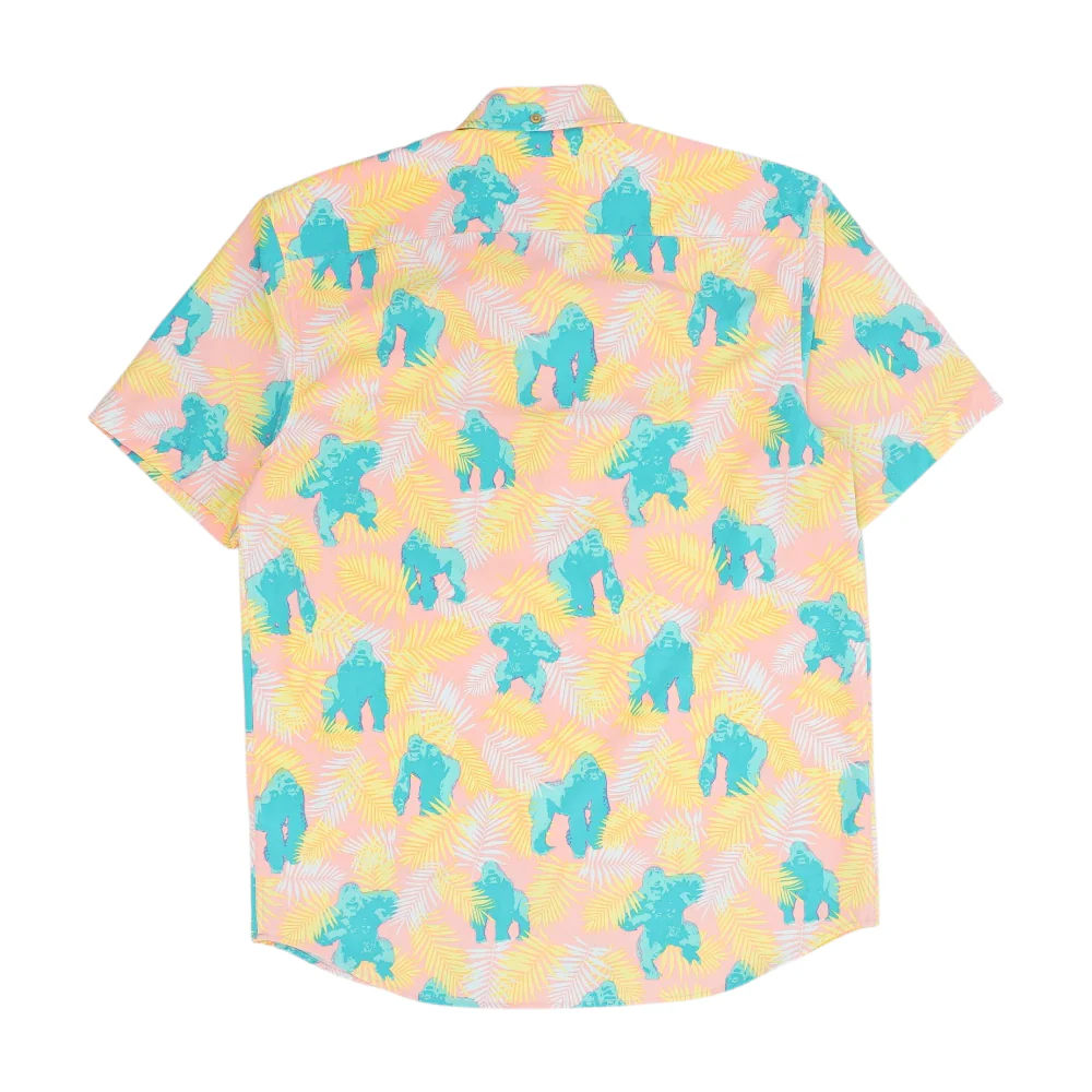 Pink Animal Print Short Sleeve Polo - Image 2