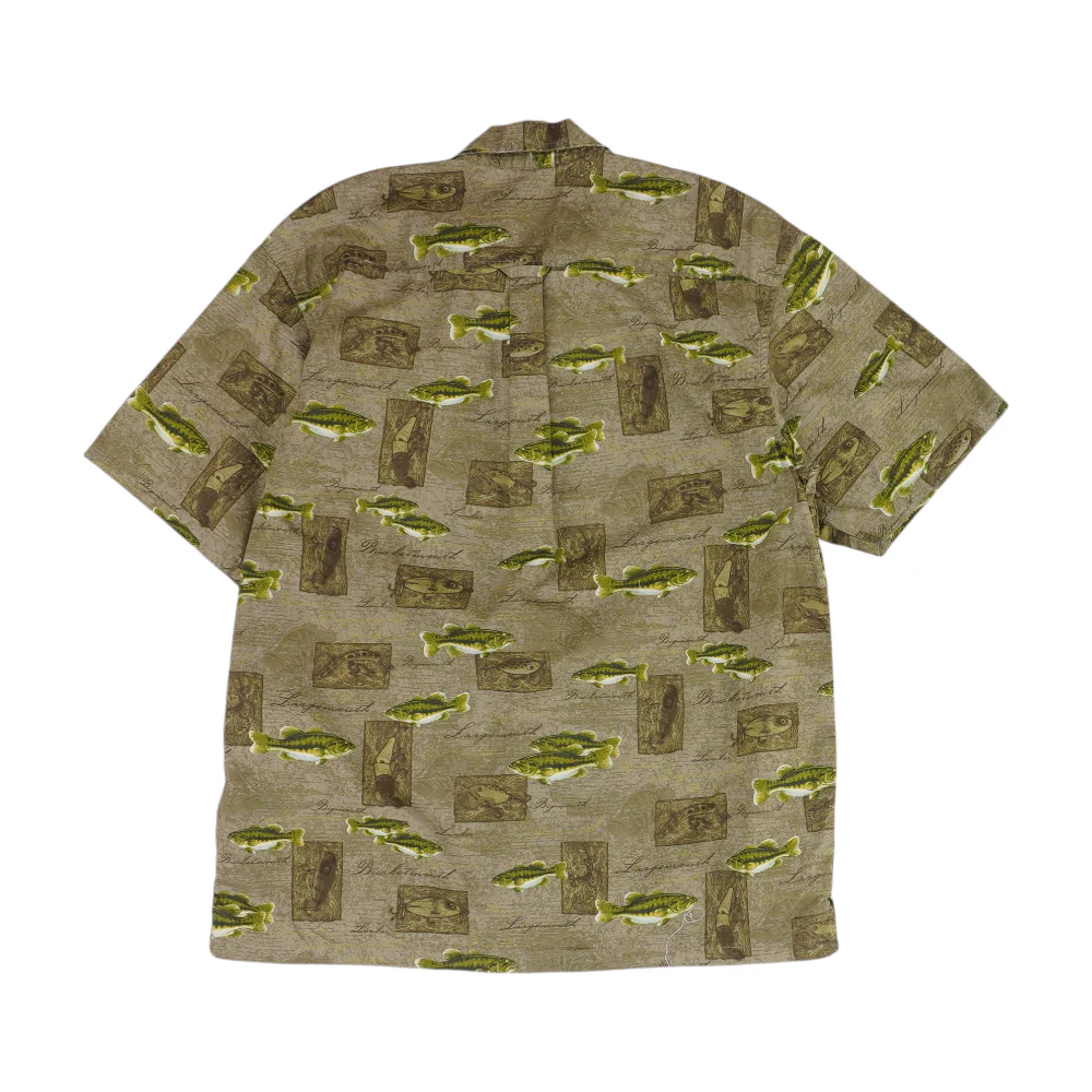Green Print Short Sleeve Button Down - Image 2