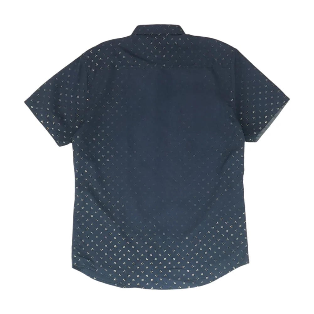 Navy Polka Dot Short Sleeve Button Down - Image 2