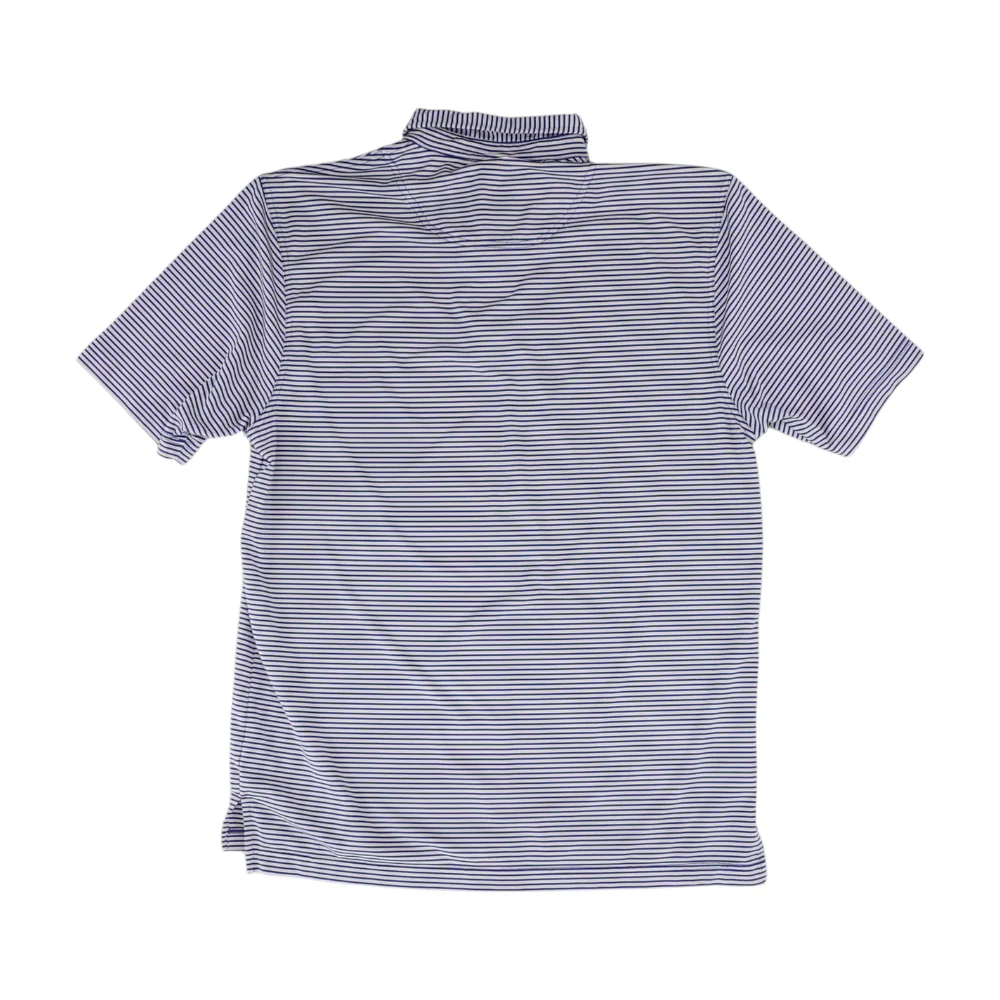 Blue Striped Short Sleeve Polo - Image 2