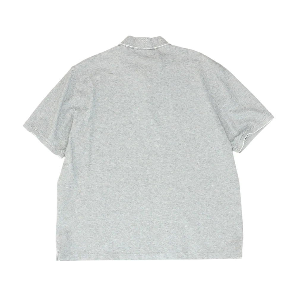 Gray Solid Short Sleeve Polo - Image 2