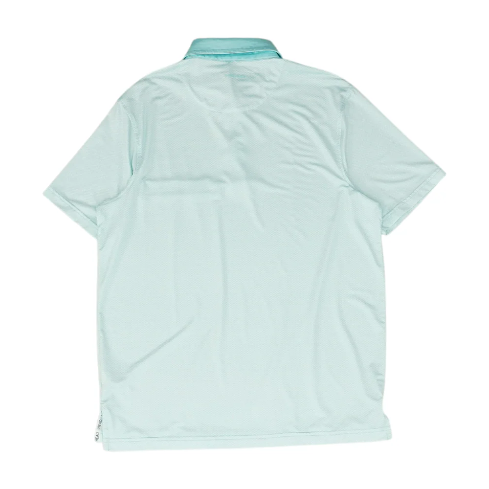 Blue Abstract Short Sleeve Polo - Image 2