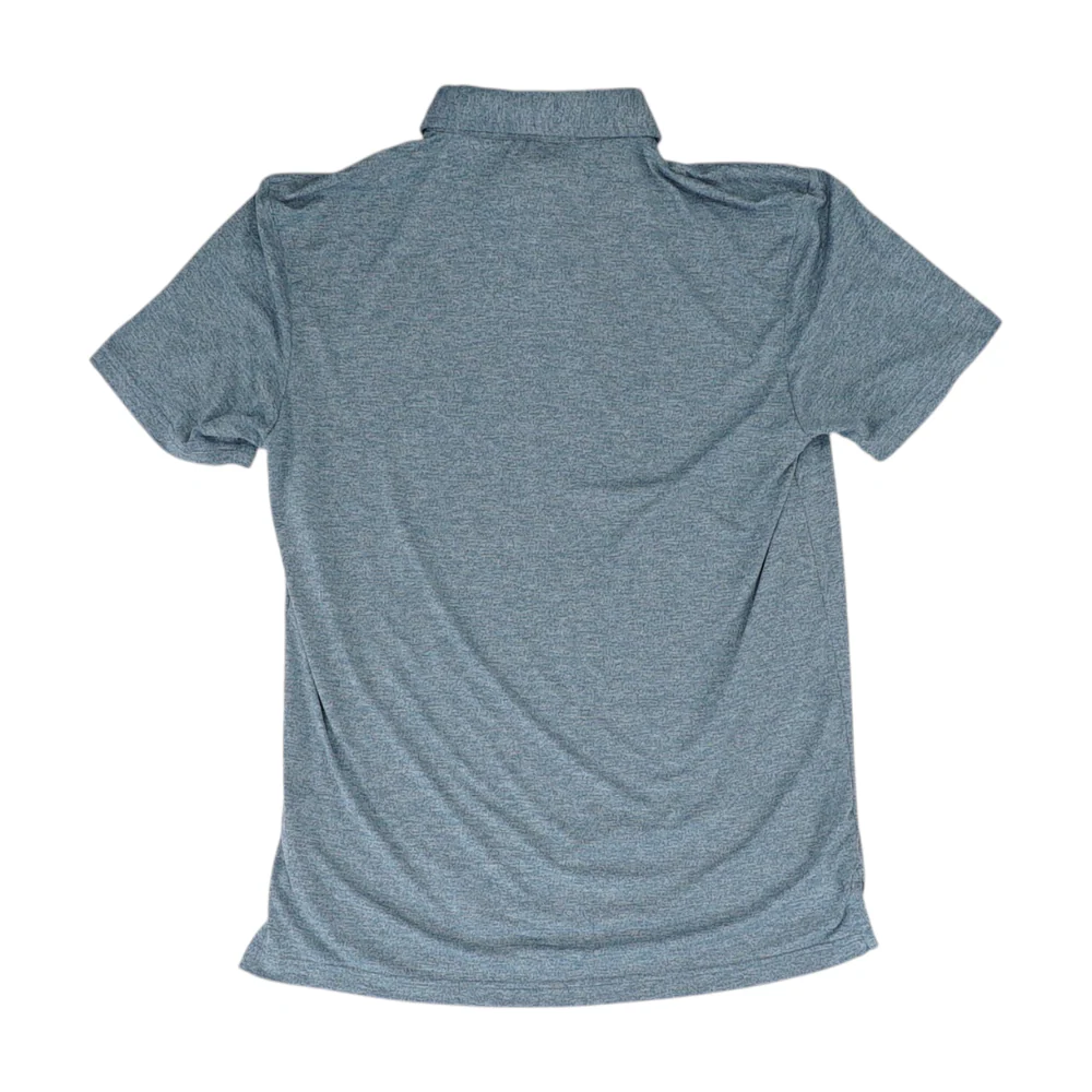 Blue Solid Short Sleeve Polo - Image 2