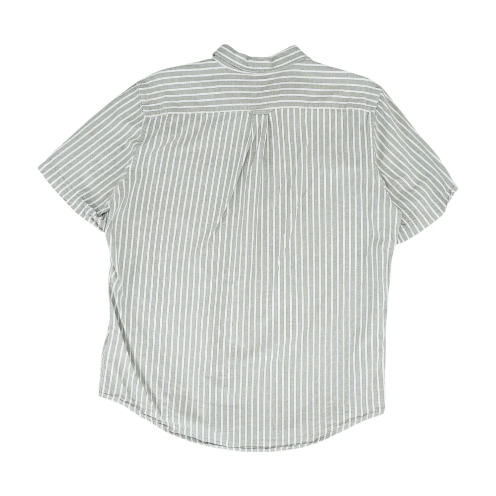 Green Striped Short Sleeve Button Down - Image 2