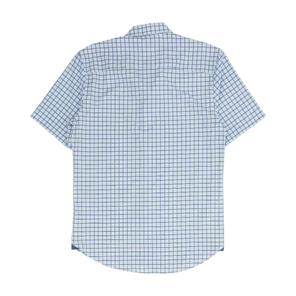 White Plaid Short Sleeve Button Down - Image 2