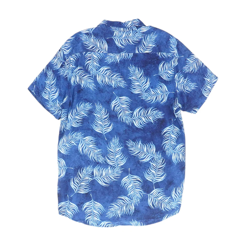 Blue Tropical Short Sleeve Button Down - Image 2