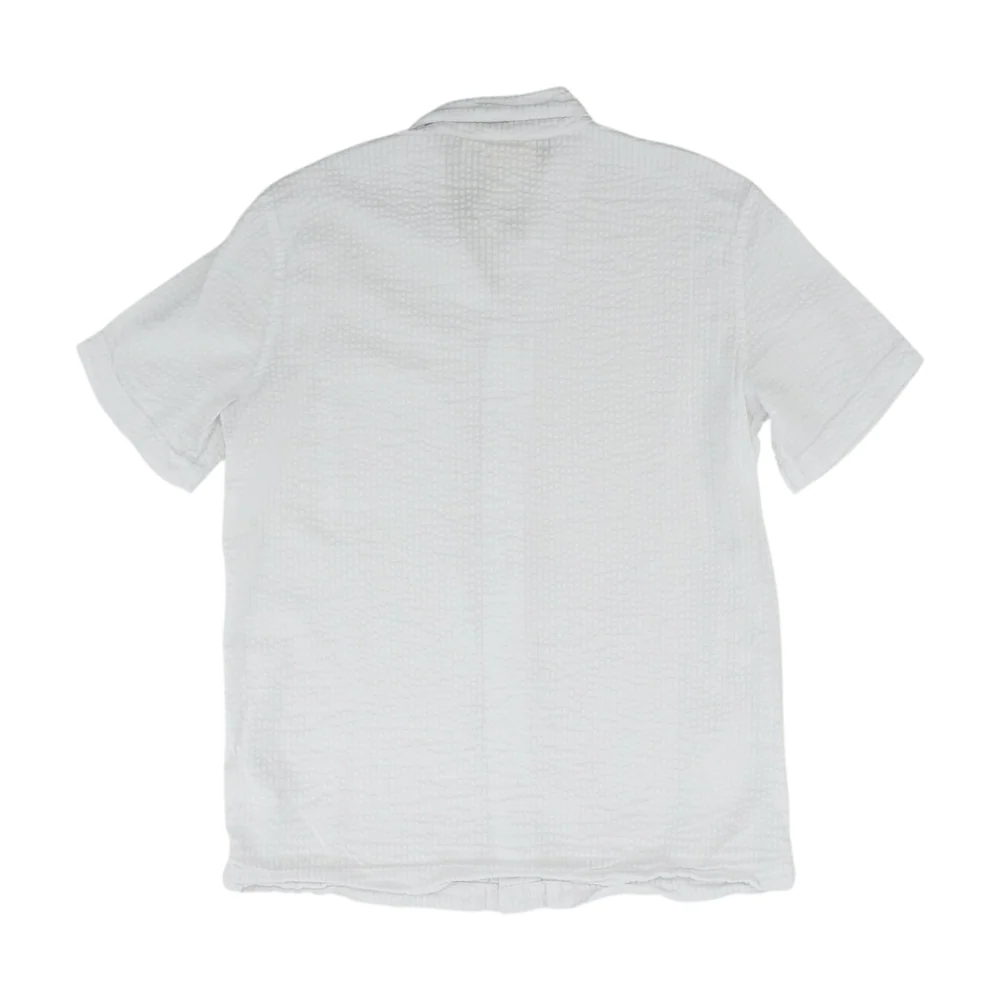 White Solid Short Sleeve Button Down - Image 2