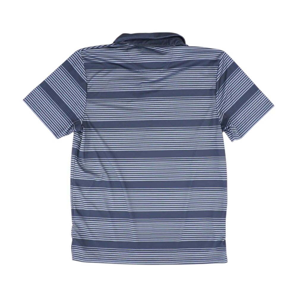 Charcoal Striped Short Sleeve Polo - Image 2