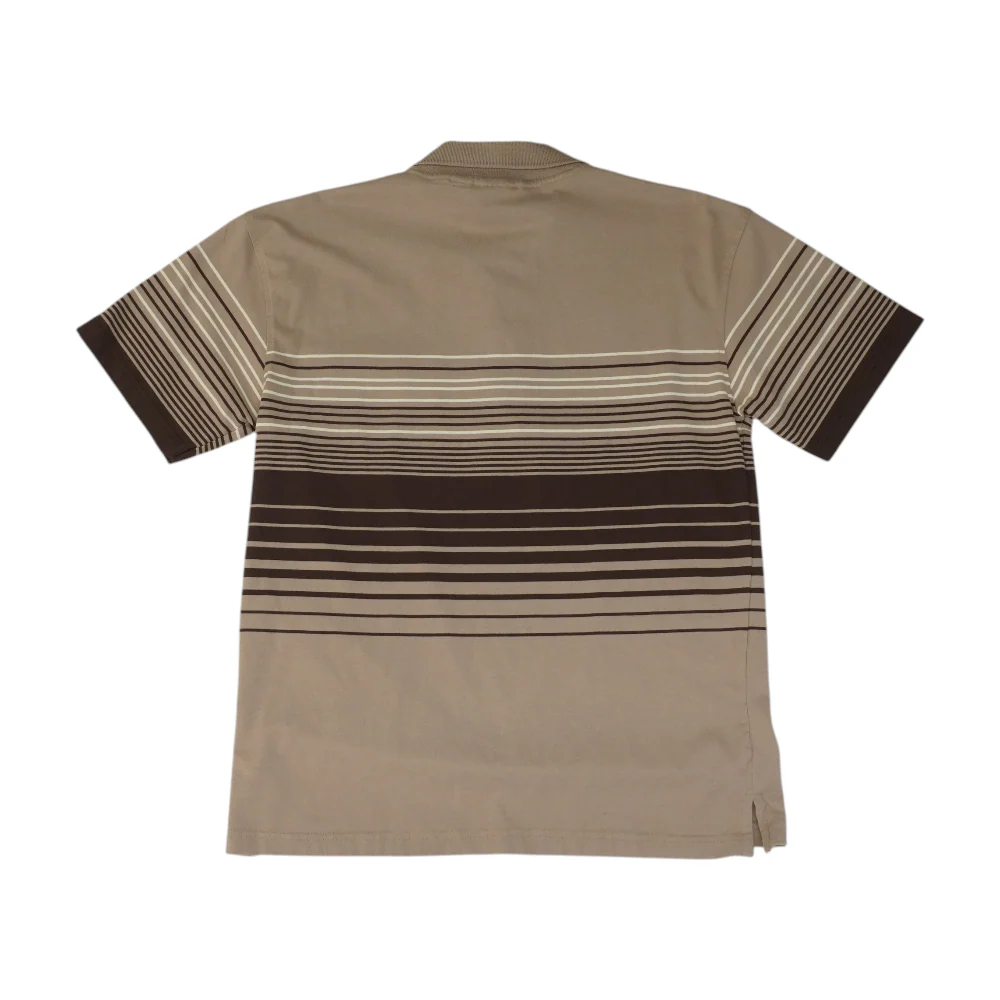 Gray Striped Short Sleeve Polo - Image 2