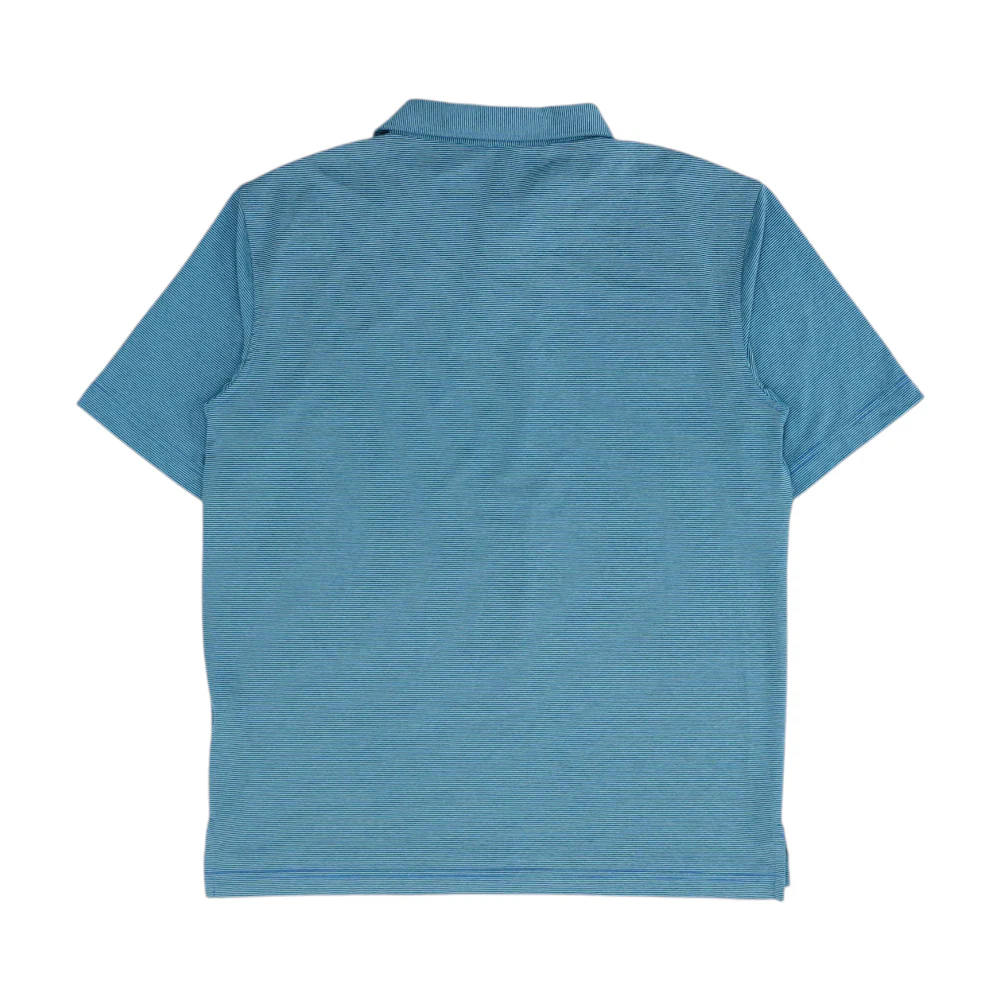 Blue Striped Short Sleeve Polo - Image 2