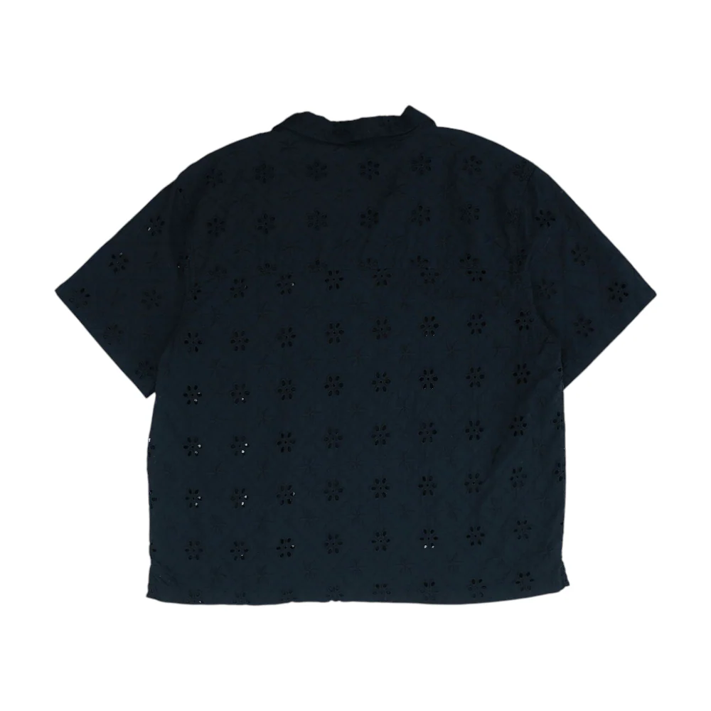 Black Solid Short Sleeve Button Down - Image 2