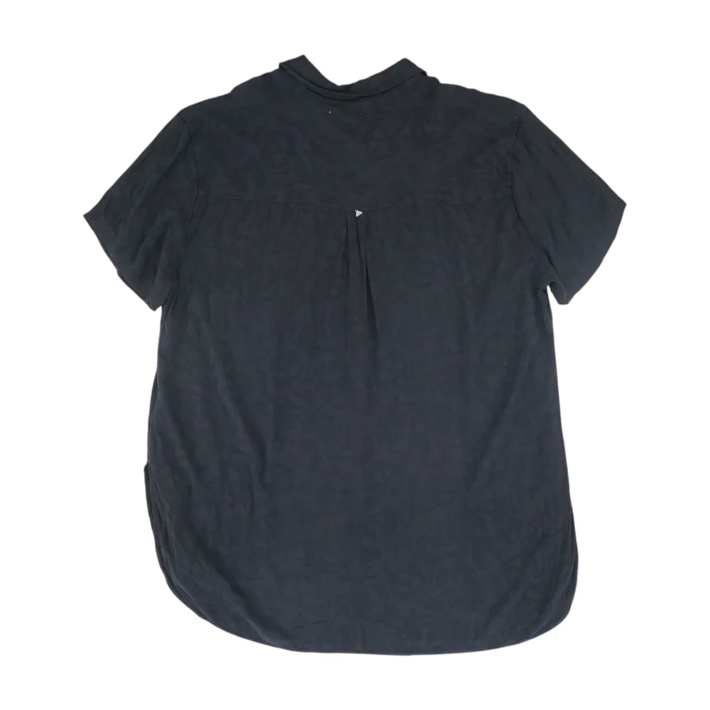 Black Solid Short Sleeve Button Down - Image 2