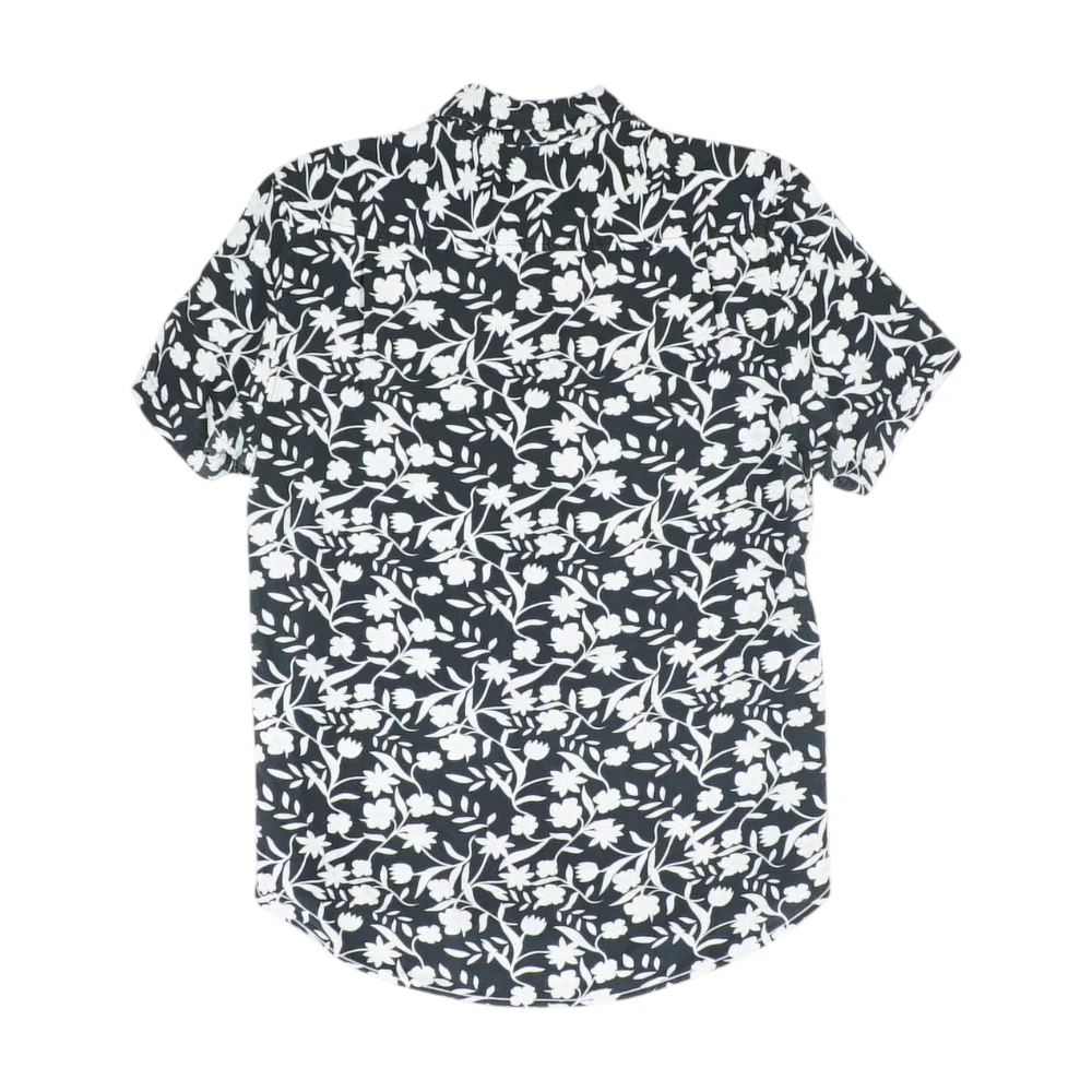 Black Floral Short Sleeve Button Down - Image 2
