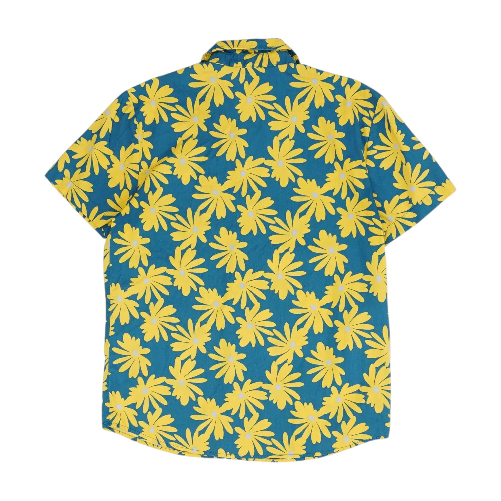 Teal Floral Short Sleeve Button Down - Image 2