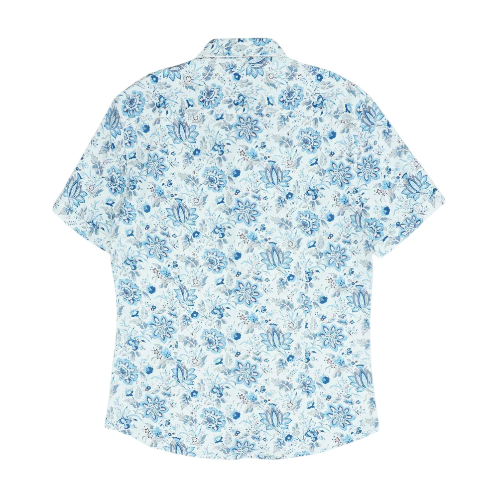 White Floral Short Sleeve Button Down - Image 2