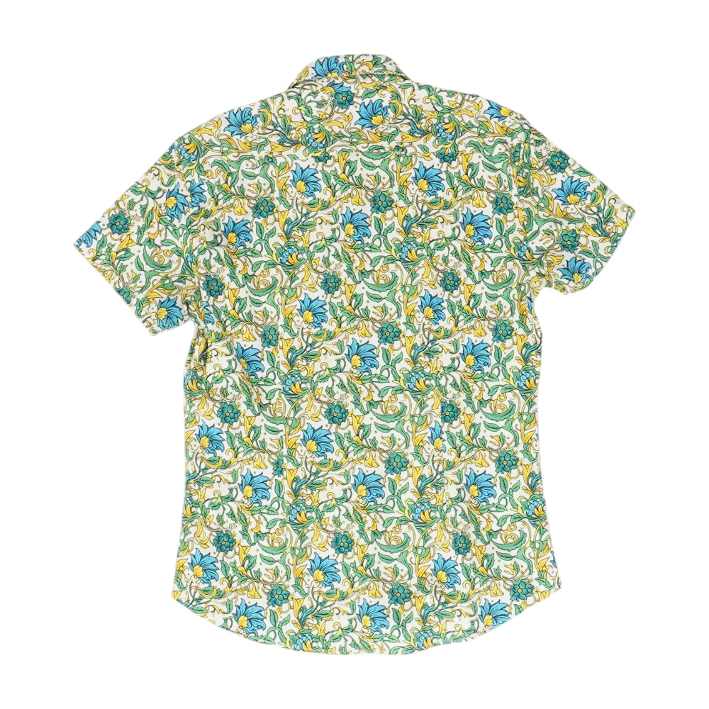 White Floral Short Sleeve Button Down - Image 2