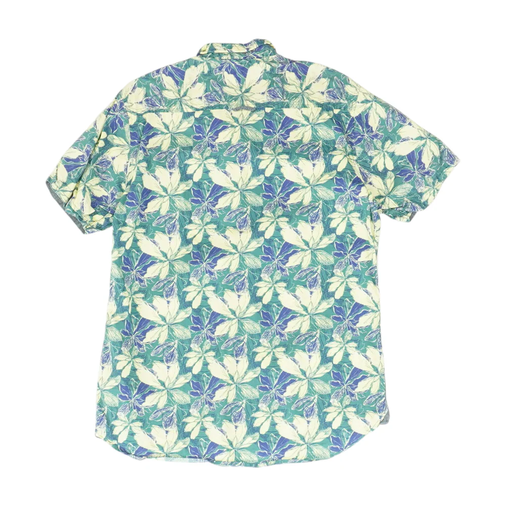 Green Floral Short Sleeve Button Down - Image 2