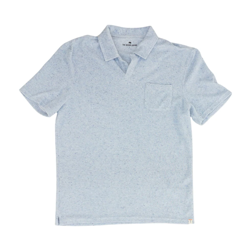 Blue Solid Short Sleeve Polo