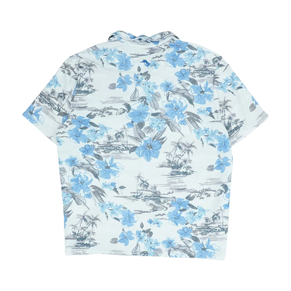 Blue Print Short Sleeve Polo - Image 2