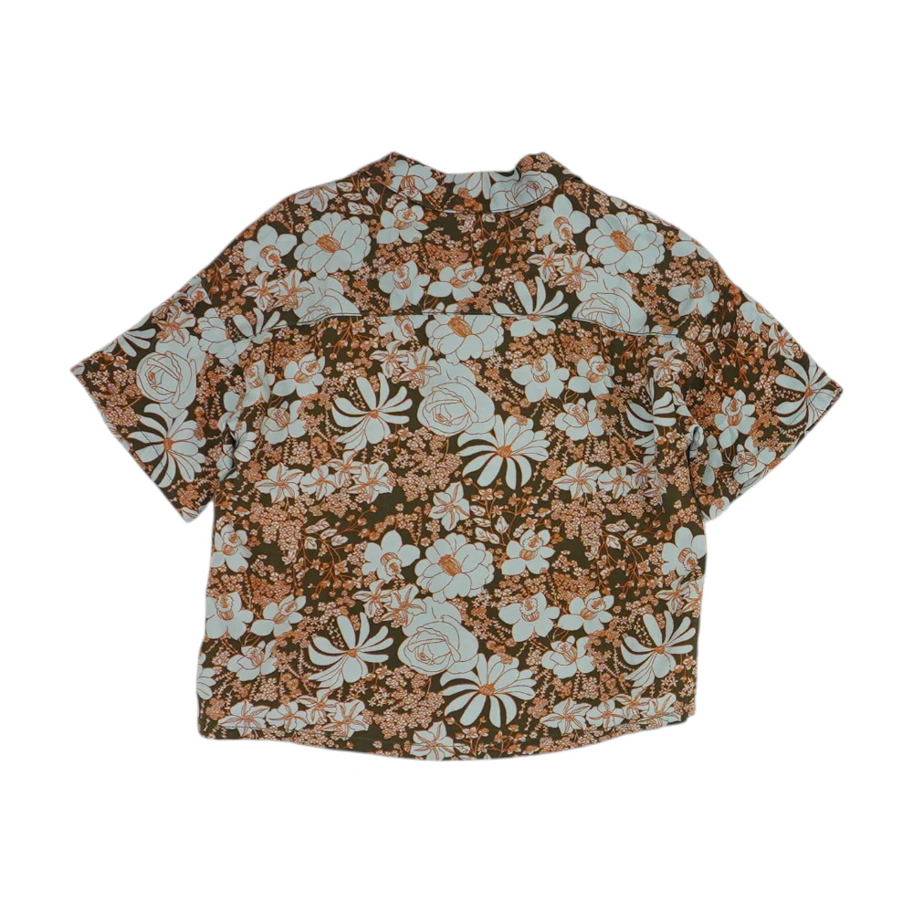 Green Floral Short Sleeve Button Down - Image 2