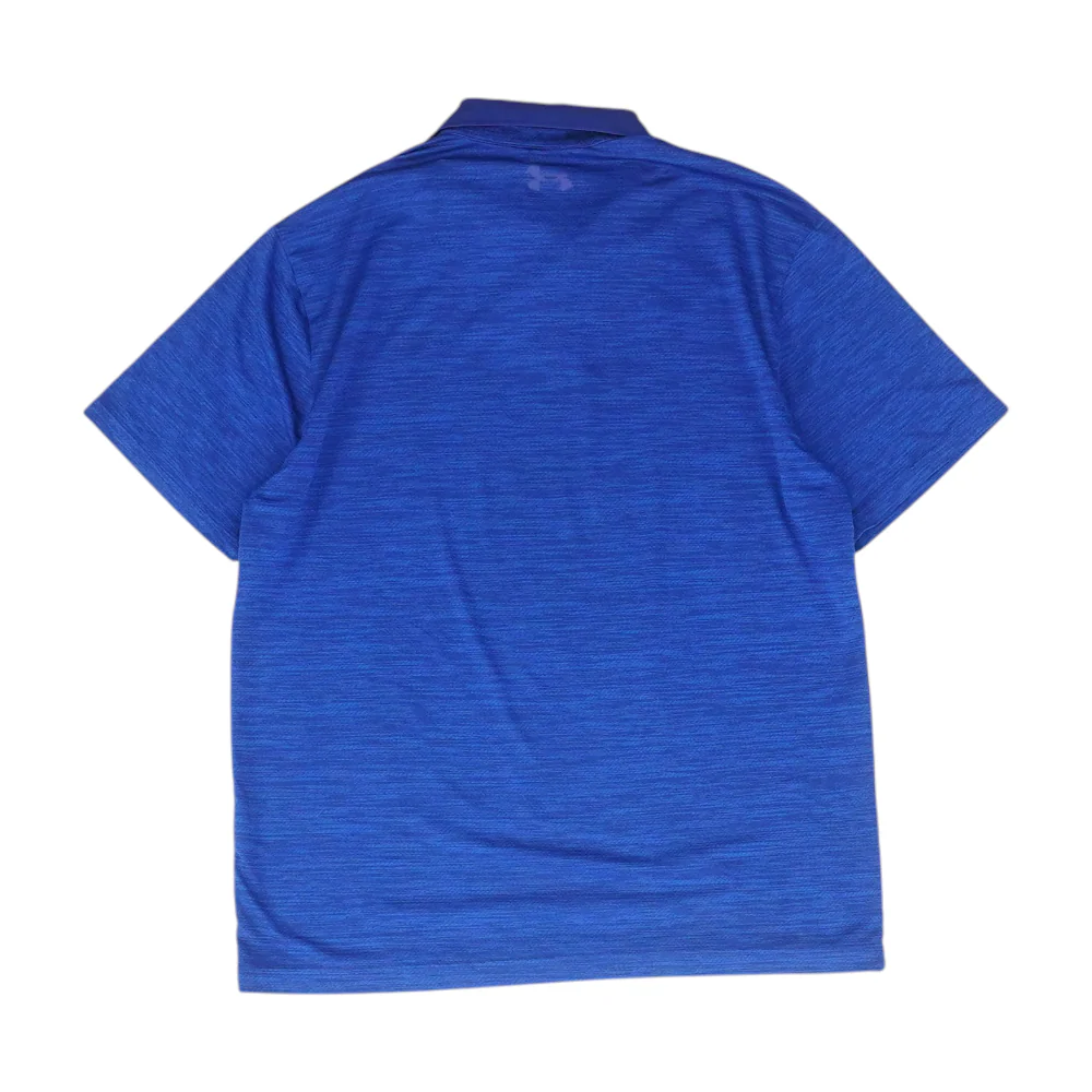 Blue Solid Short Sleeve Polo - Image 2