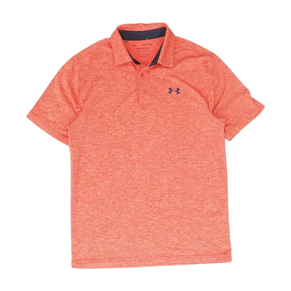 Red Abstract Short Sleeve Polo