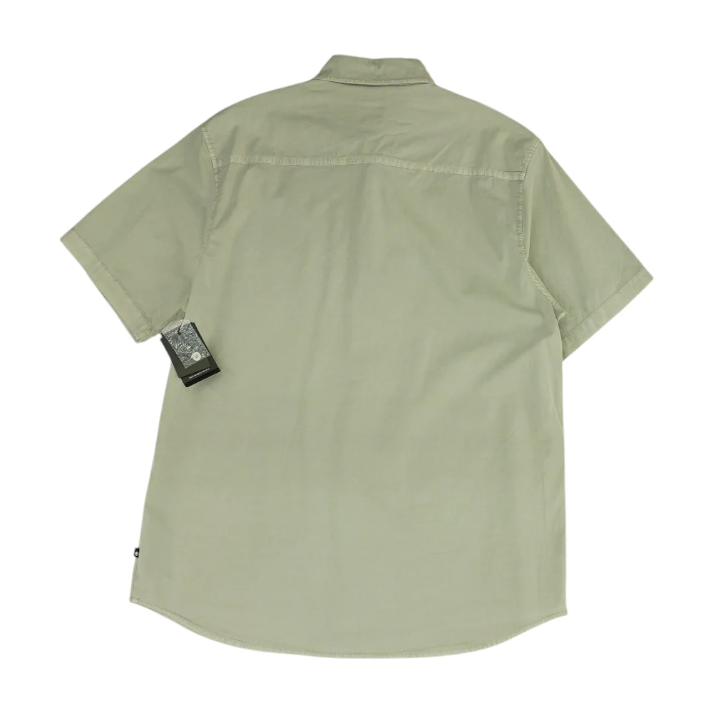 Green Solid Short Sleeve Button Down - Image 2