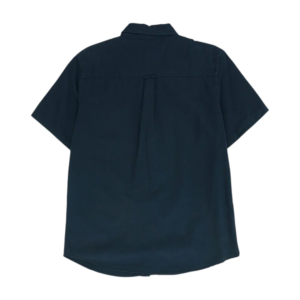Black Solid Short Sleeve Button Down - Image 2
