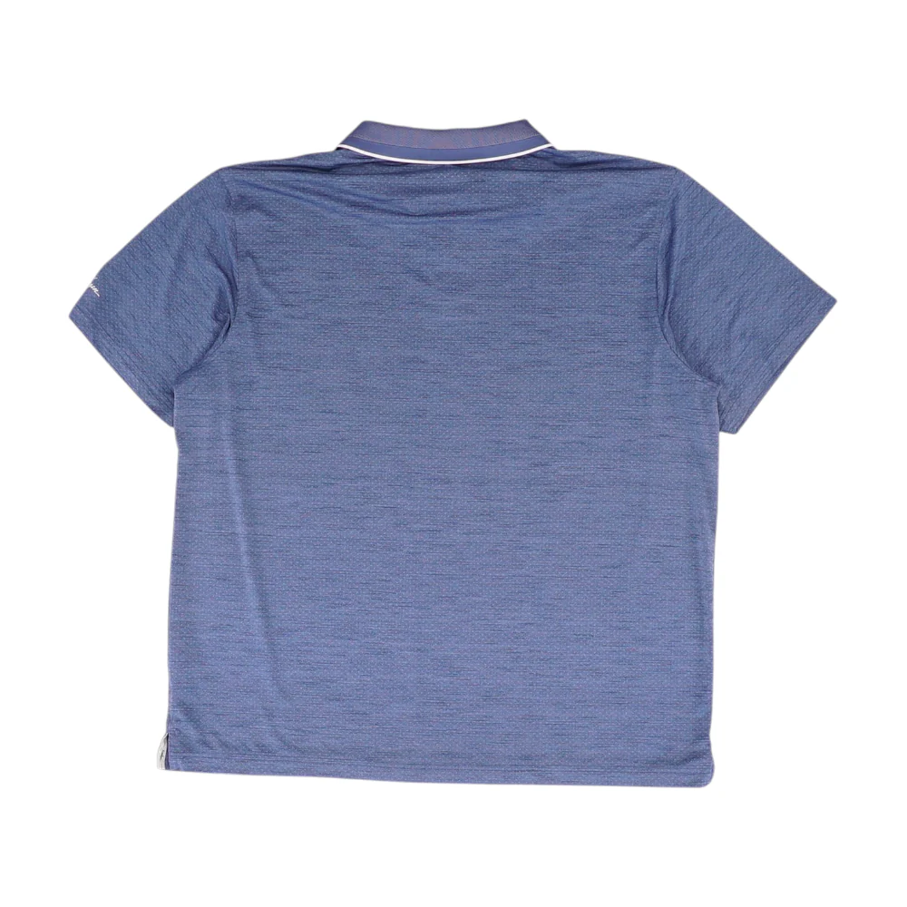 Blue Solid Short Sleeve Polo - Image 2