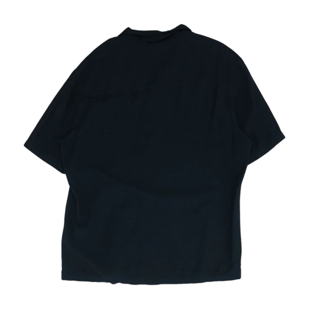 Black Solid Short Sleeve Button Down - Image 2