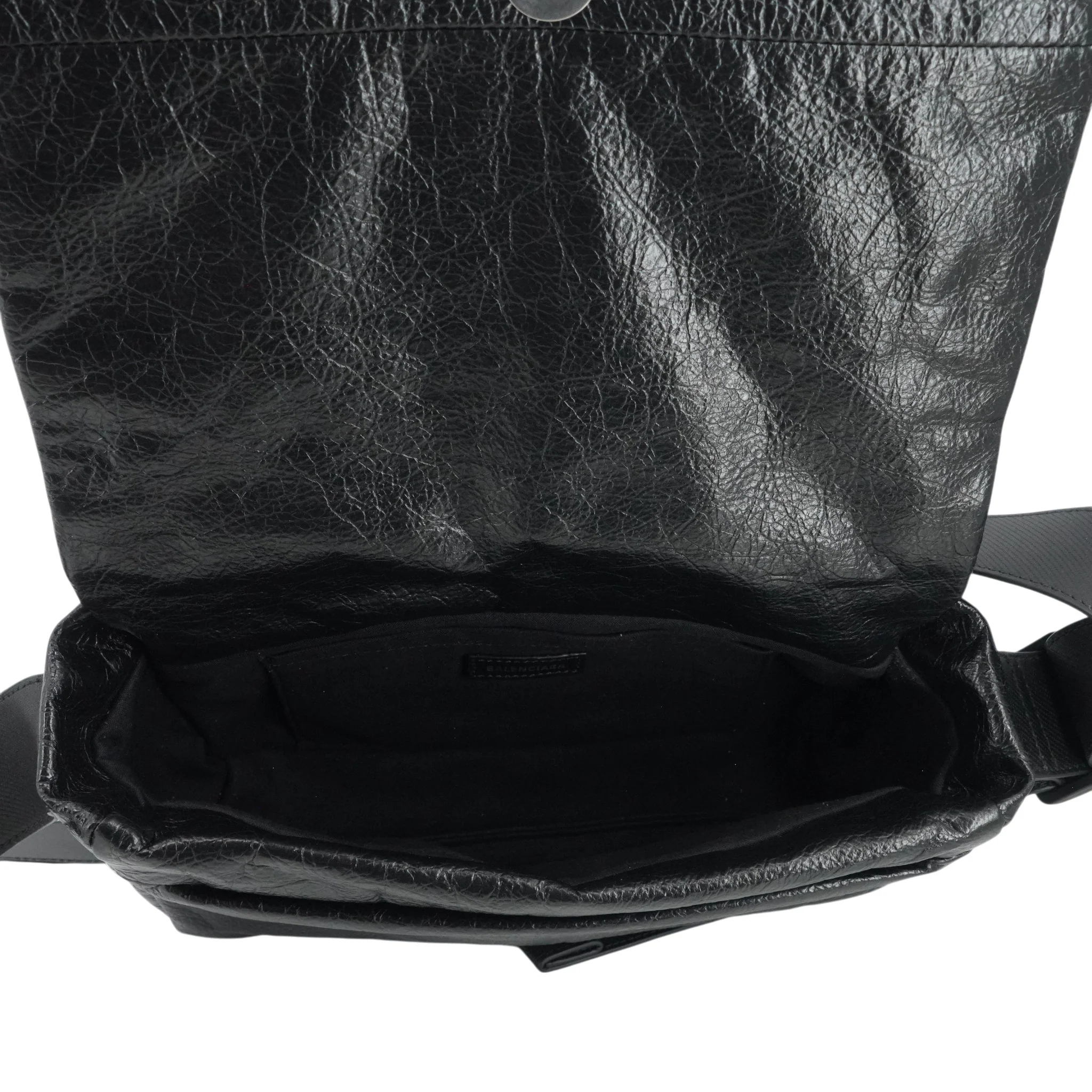 Black Monaco Flap Messenger Bag - Image 5
