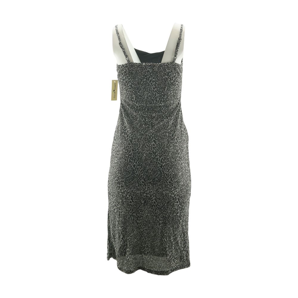 Silver Animal Print Midi Dress - Image 2