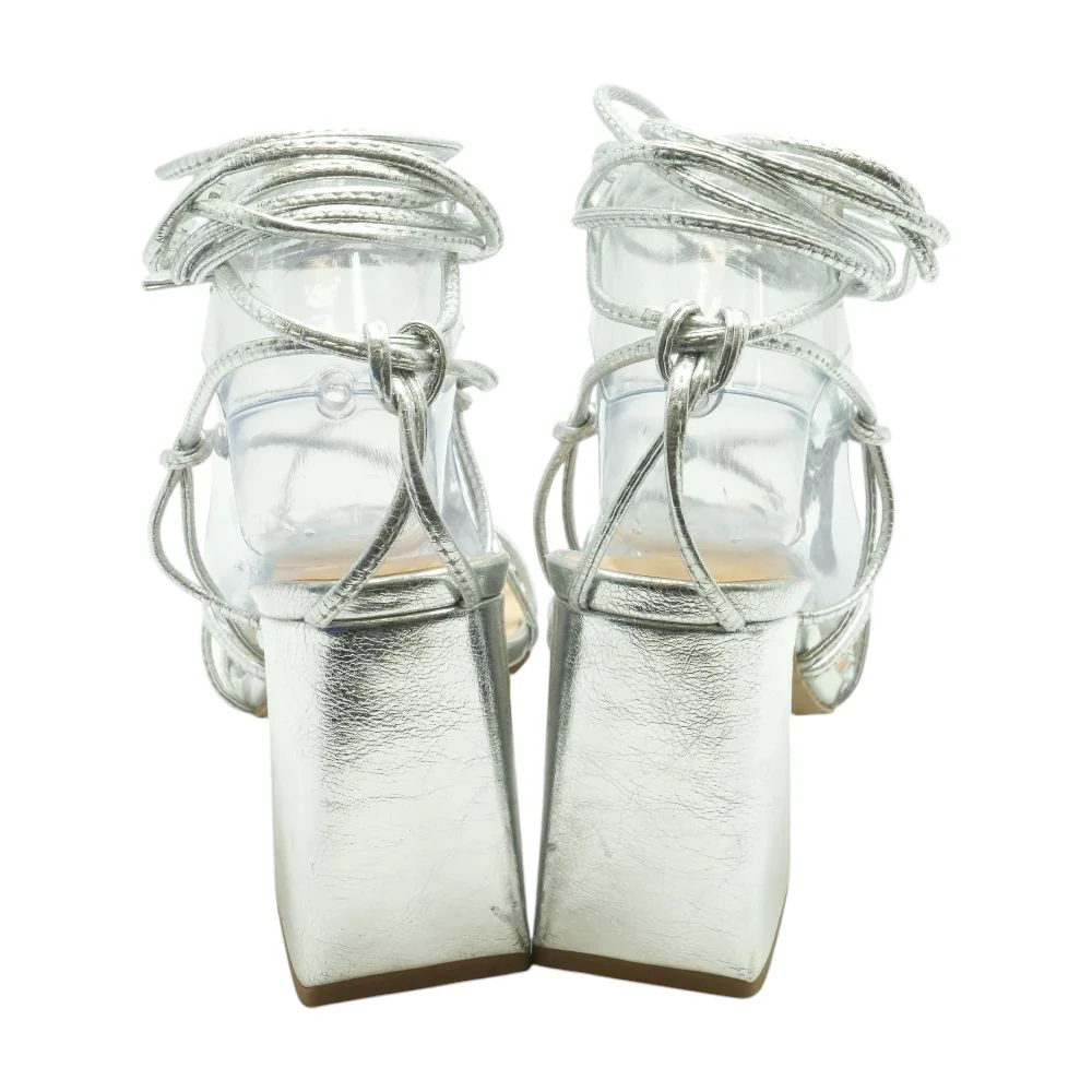 Silver Block Heels - Image 2