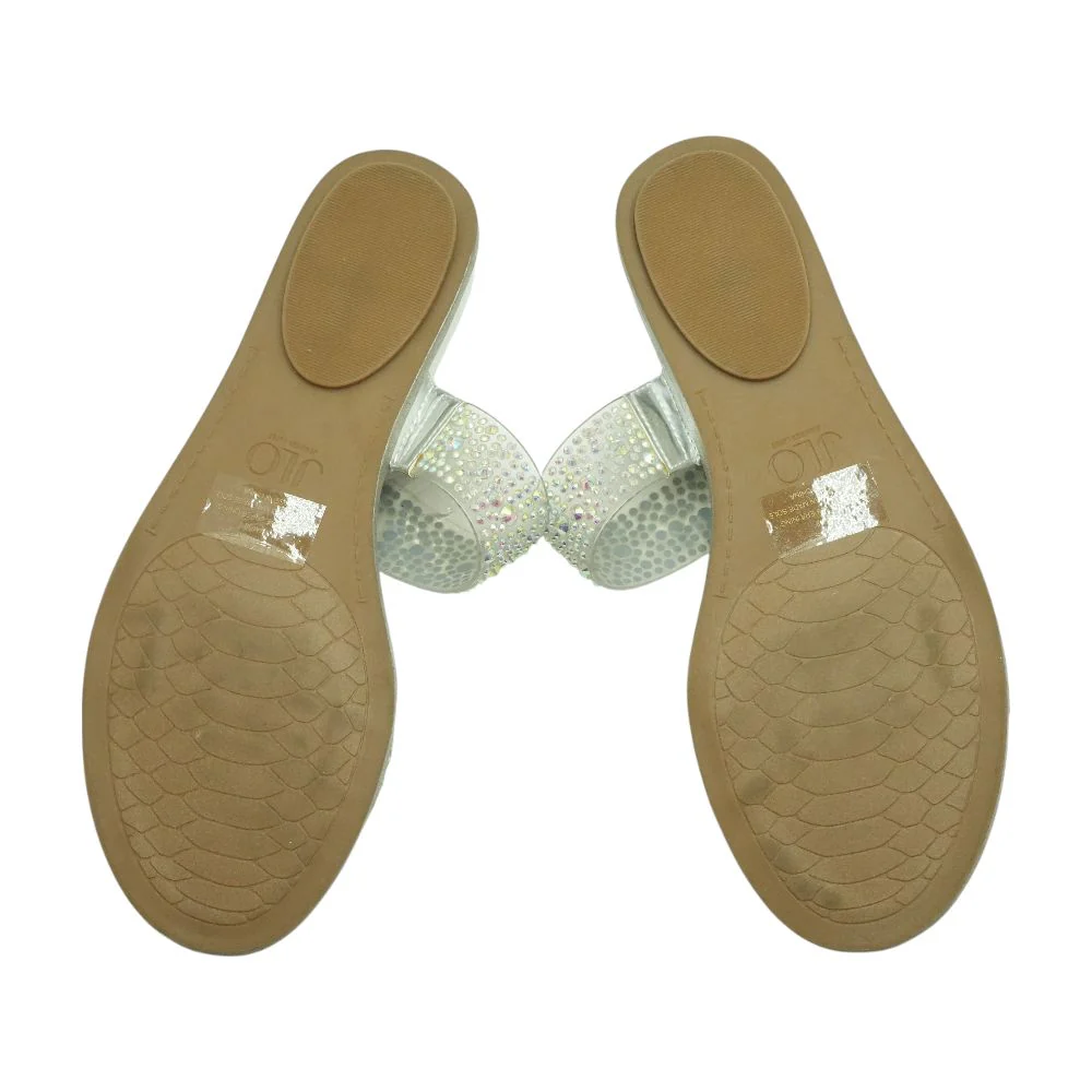Silver Flat Sandals - Image 3