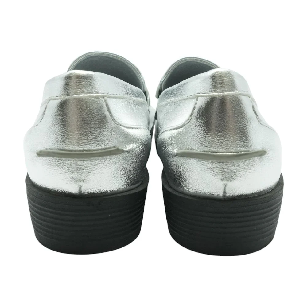 Silver Loafer Flats - Image 2
