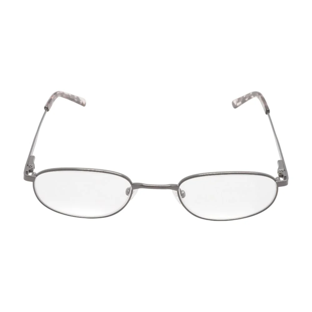Silver Logan Oval Unknown Prescription Eyeglasses - Image 2