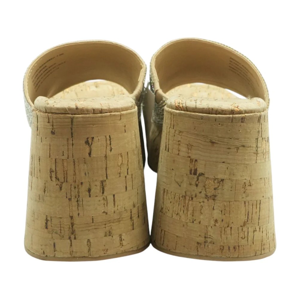 Silver Wedged Sandals - Image 2