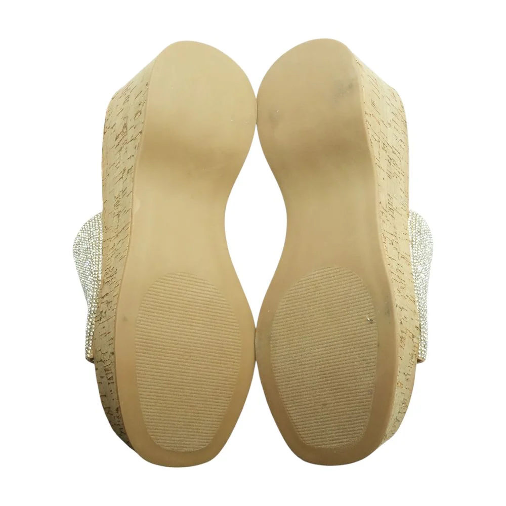 Silver Wedged Sandals - Image 3