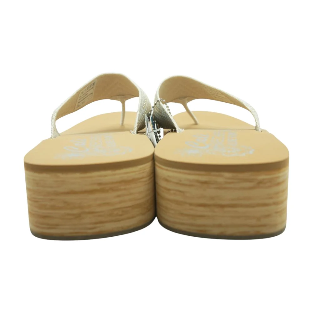Silver Wedged Sandals - Image 4