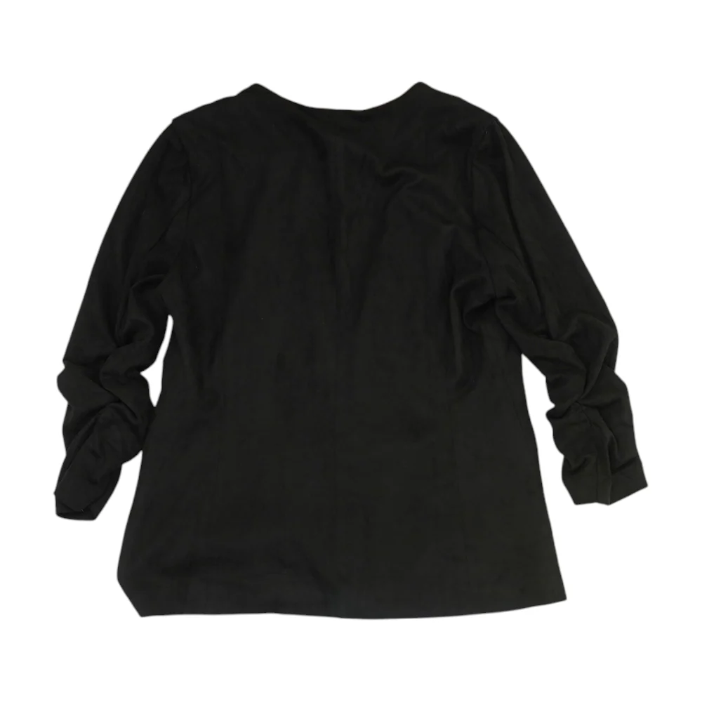 Black Solid Blazer - Image 2