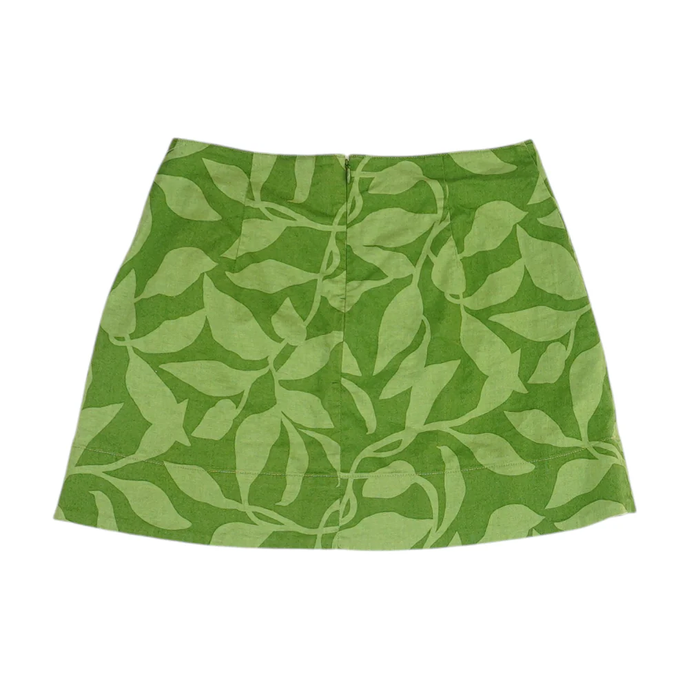 Green Floral Mini Skirt - Image 2